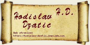 Hodislav Džatić vizit kartica